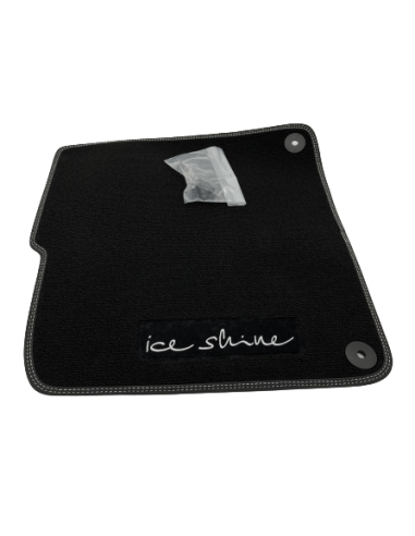 BRABUS ICE SHINE VELOURS floor mats, set of 2- Smart fortwo 451