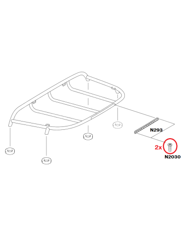 parafusos para a unidade de luz de freio LED para bagageiro traseiro smart Roadster