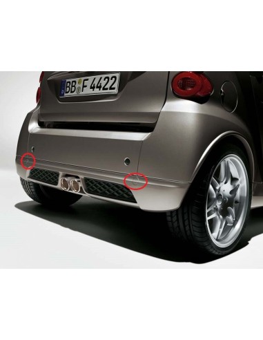 couvercle de pare-chocs inférieur noir OEM smart Fortwo 451Brabus