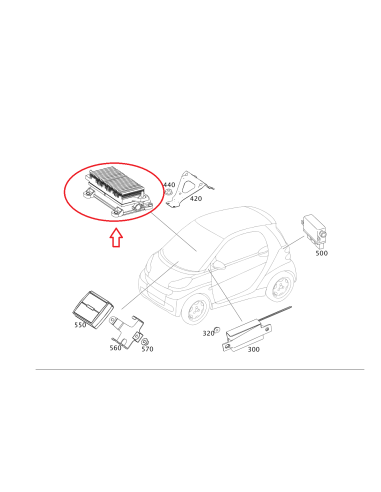 Computador start-stop Smart Fortwo 451 novo OEM A1329002000