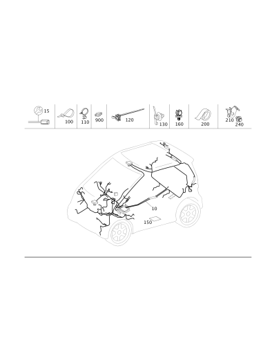 Lenkungsverkabelung für smart fortwo 451 mit EPS OEM A4515400005