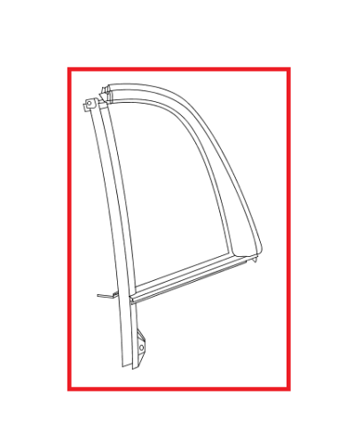 Smart ForFour glasplaat rechts OEM A4547350409