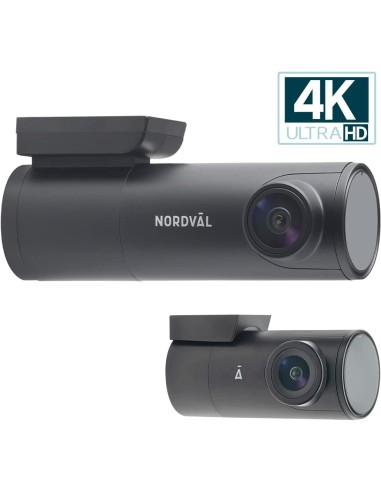 Nordväl DC102-4K Dashcam Auto Anteriore Posteriore 2CH WiFi + GPS