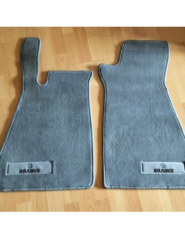 Alfombrillas originales de terciopelo gris BRABUS con volante a la izquierda - Smart roadster