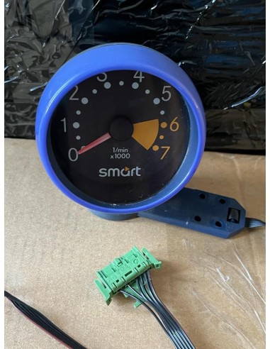 Compte-tours Smart Fortwo 450 Bague de finition bleu pétrole