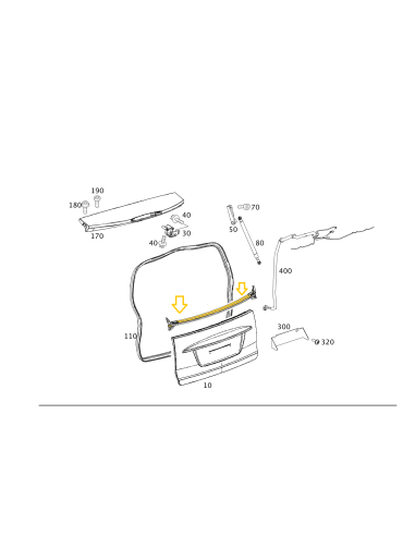 Dichtung für Hecktür Smart 451