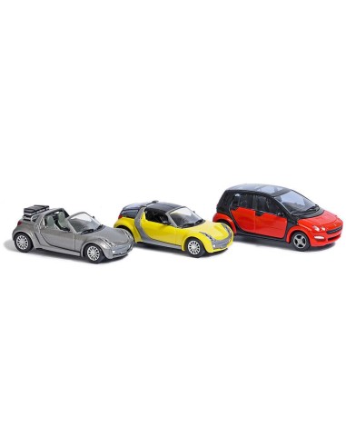 Modèles de voitures Busch 1610 échelle H0 Smart 3 Set 1:87