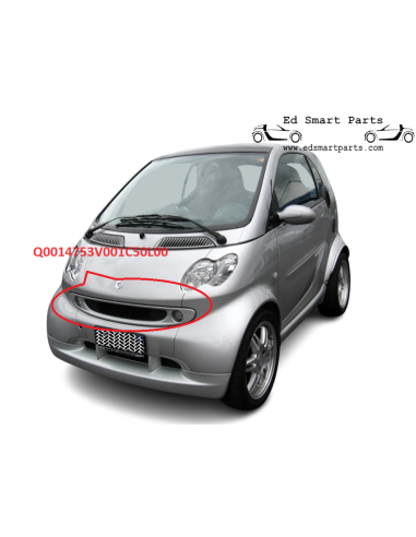 Calandre avant argentée Smart ForTwo Brabus OEM Q0014753V001C50L00