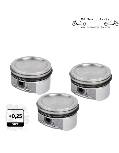 Piston set for 3 cylinders of petrol engine Smart Roadster 452 60kw