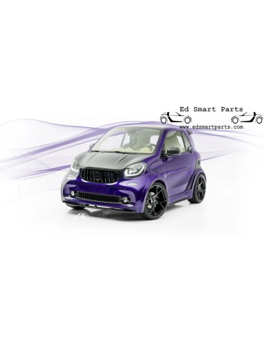 Ensemble de jantes en alliage Mansory 17 pouces pour Smart ForTwo / ForFour 453, noir brillant