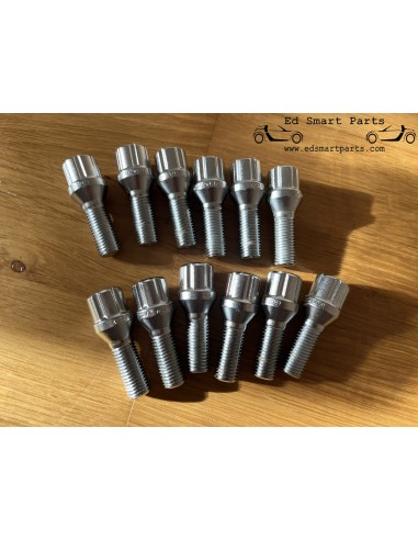 M12X1.5x28 6-spline wielbouten set van 12 voor Smart Roadster en ForTwo modellen