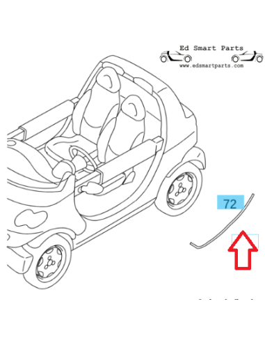 Q0013380V001000000 BANDE DE COUVERTURE D'ENTRÉE GAUCHE SMART CROSSBLADE