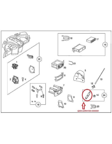 Smart Roadster Antenne Antenne Basis ondersteuning