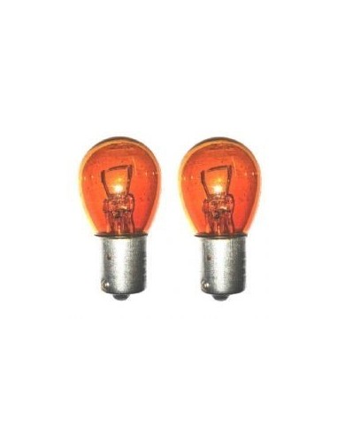 2x Ampoules de clignotants de voiture ambrées 12V 21W