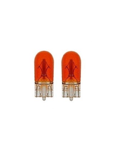 2x Amber Indicator Capless Autolampen 12V 5W