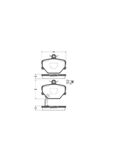 Bremsbeläge vorn smart roadster 452 / fortwo 450/451