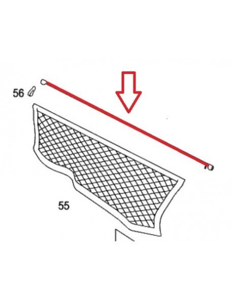 Original Smart Fortwo 450 fixing bar for luggage storage bag and / or  luggage compartment cover