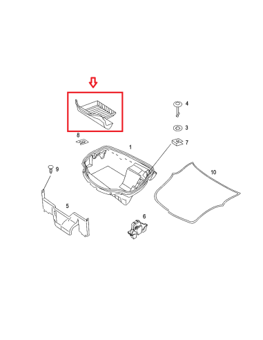 Nouveau Smart Roadster 452 TRIM TAPIS DE COFFRE À BAGAGES