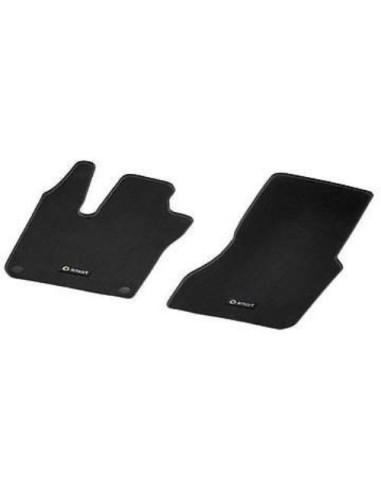 Alfombrillas delanteras de terciopelo negro Smart FORTWO FORFOUR 453 LHD