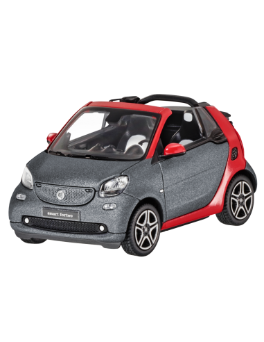 Coche modelo Norev Smart 453 Fortwo Cabrio A453 1:43 rojo/gris