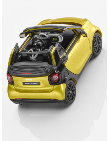 Coche modelo Norev Smart 453 Fortwo Cabrio A453 1:43 negro/amarillo