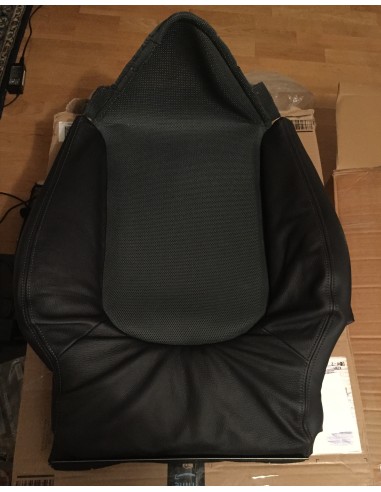 Nouveau coussin de dossier de siège Smart Roadster Brabus 452 en cuir noir chauffant