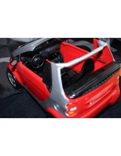 TONPOP Auto-Schlüsselanhänger, für Smart Fortwo Forfour 453 451 450, Logo  Smart Car Styling Personalisiertes Carbonfaser-Leder Sport Line