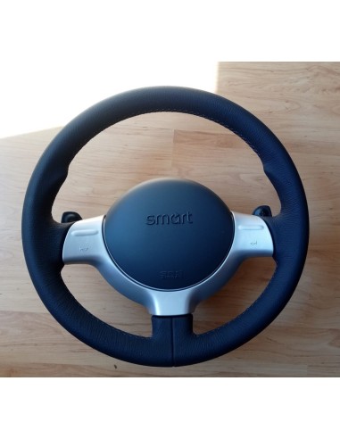 New Smart Roadster 3 spoke leather sport steering wheel with paddle shift function also fits fortwo 450 models