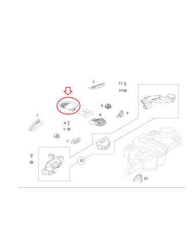 Smart Roadster 452 DEFROSTER VENT PARA-BRISA