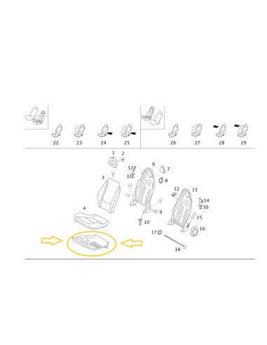 Assento para smart roadster e fortwo 450 seat