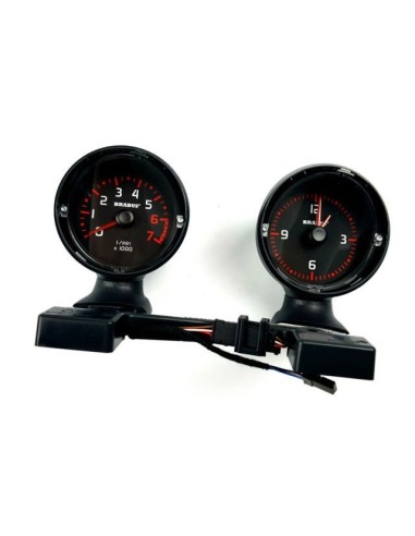 Compteur de tours et horloge du tableau de bord Smart Fortwo 451 au design Brabus