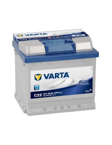 Batería de arranque VARTA BLUE Dynamic Accu 12V 52Ah para vehículos de gasolina