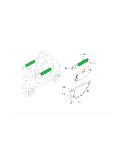 Nouveau coussinet de bras de porte Smart Crossblade gauche ou droit OEM