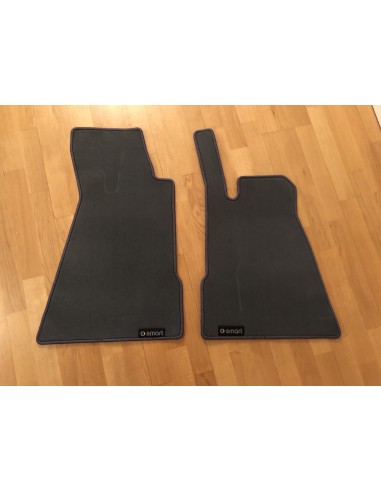 Alfombrillas de terciopelo originales de color gris hiedra para Smart Roadster (solo con volante a la derecha)