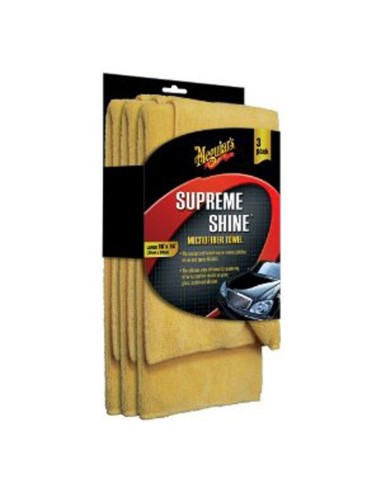 Meguiars Supreme Shine Microfibra 40x60cm, Confezione da 3