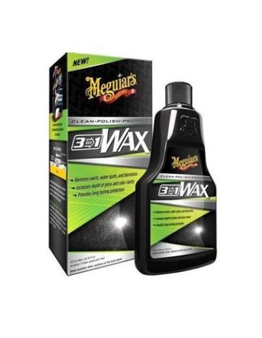 Cera 3 en 1 Meguiars 473 ml + almohadilla de espuma