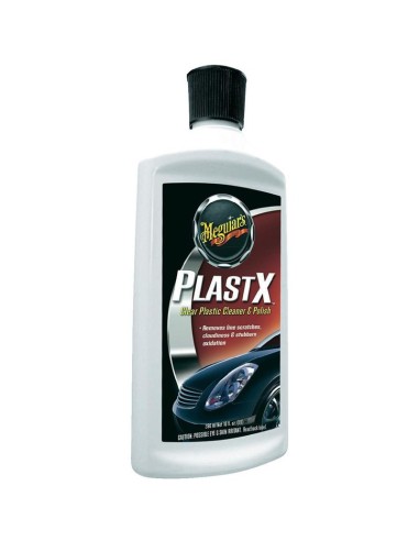 Limpiador y abrillantador de plástico transparente Plast-X de Meguiar's, 296 ml