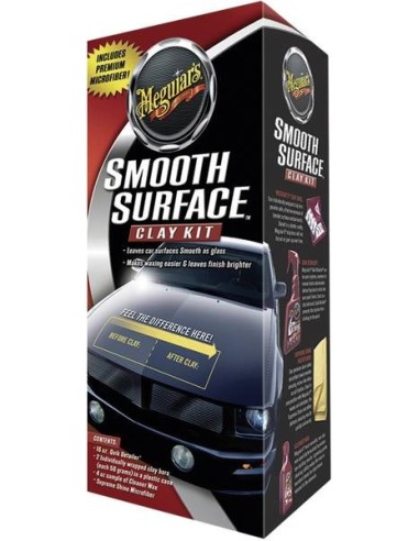 Meguiar's Smooth Surface Clay Kit (2x80g klei/473ml Quik Detailer/1 doek)