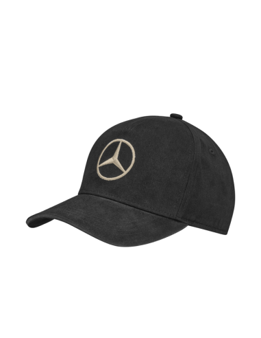 Gorra mujer Mercedes logo bordado algodón negro