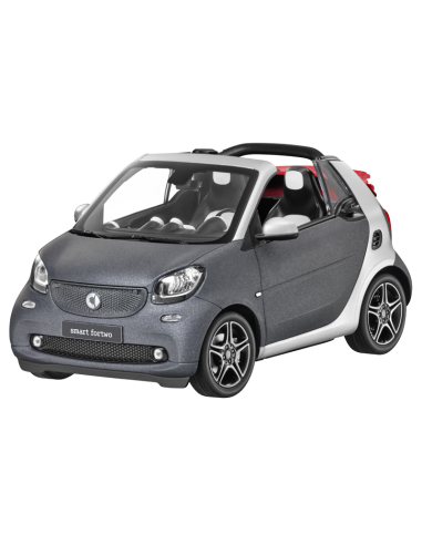 NOREV 1/18 SMART FORTWO CABRIOLET 2015 CINZA FOSCO PRATA BORDEAUX 1:18