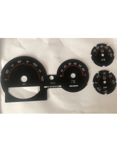 Ensemble complet de plaques de compteur de vitesse Brabus Smart Roadster d'occasion MILES/HOUR