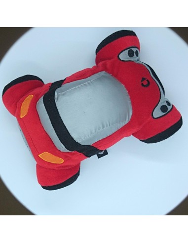 Véritable peluche Smartware en forme de voiture Smart Roadster Rouge