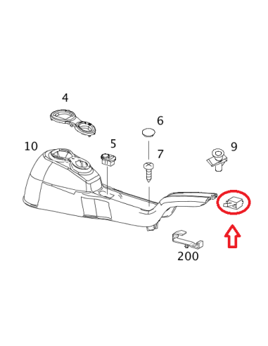 Smart Roadster middentunnel TRANSVERSALE RIB MTK