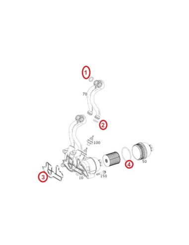 Anel de vedação do radiador de óleo Smart Fortwo 450 e Roadster 452