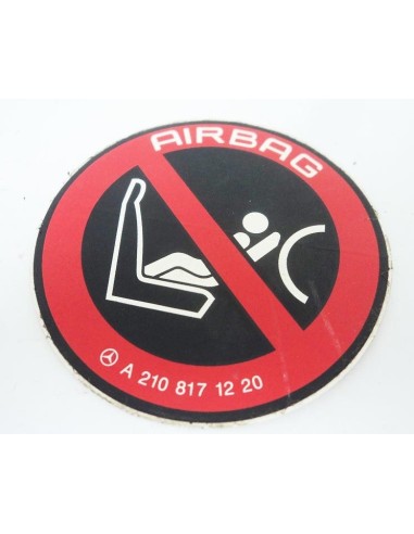 Waarschuwingssticker voor airbag-babyzitje