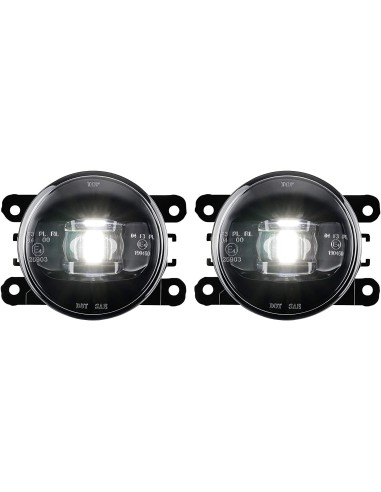 Juego de faros antiniebla LED negros y ahumados Smart Fortwo ForFour 453