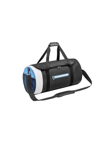 Reisetasche, smarte Reisetasche schwarz / weiß / cyanblau, Polyester