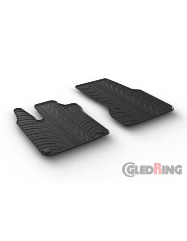 Conjunto de tapetes de borracha para carro adequado para Smart ForTwo 453 2014- (apenas para LHD)