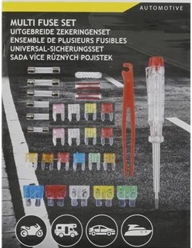 Kit de fusibles - divers fusibles assortis comprenant un détecteur de tension + un extracteur de fusible